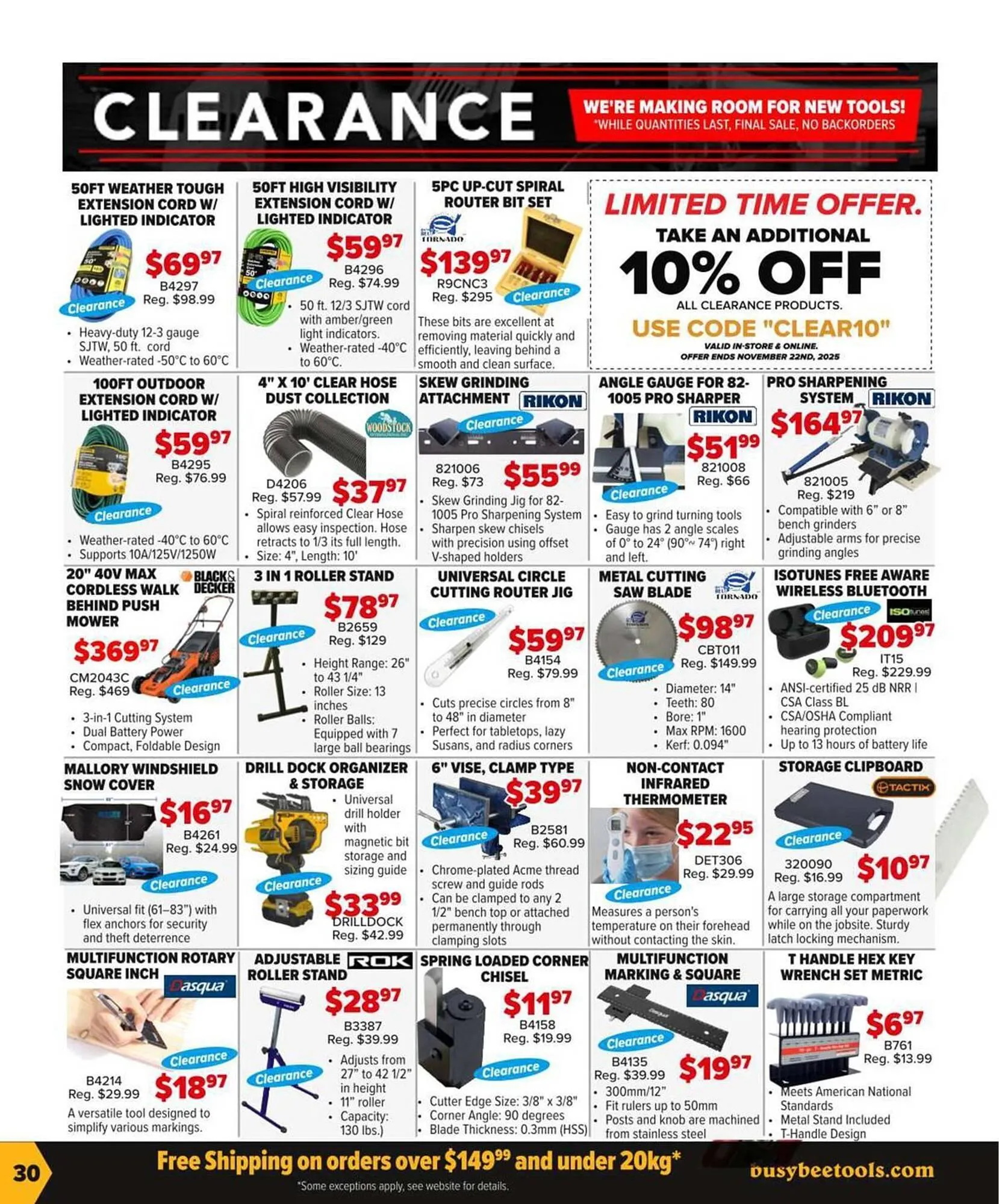 Busy Bee Tools flyer from November 10 to January 10 2026 - flyer page 30