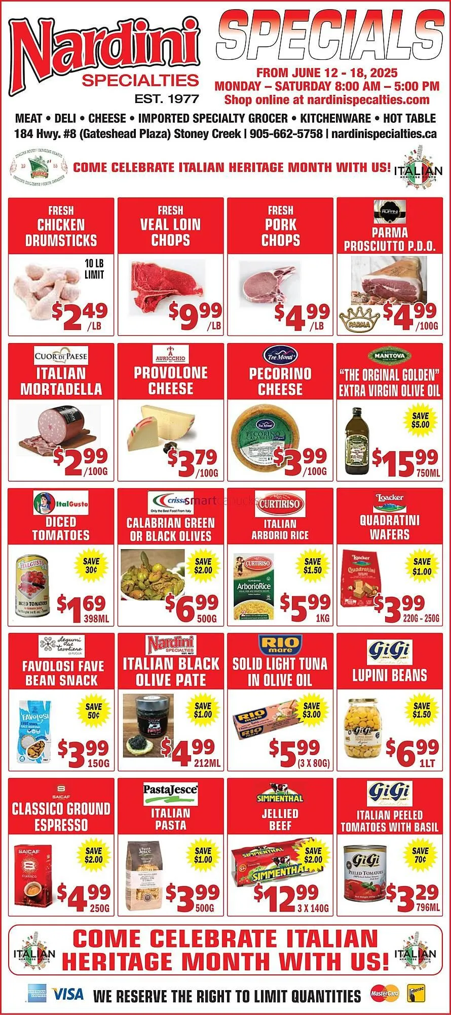 Nardini Specialties flyer - 1
