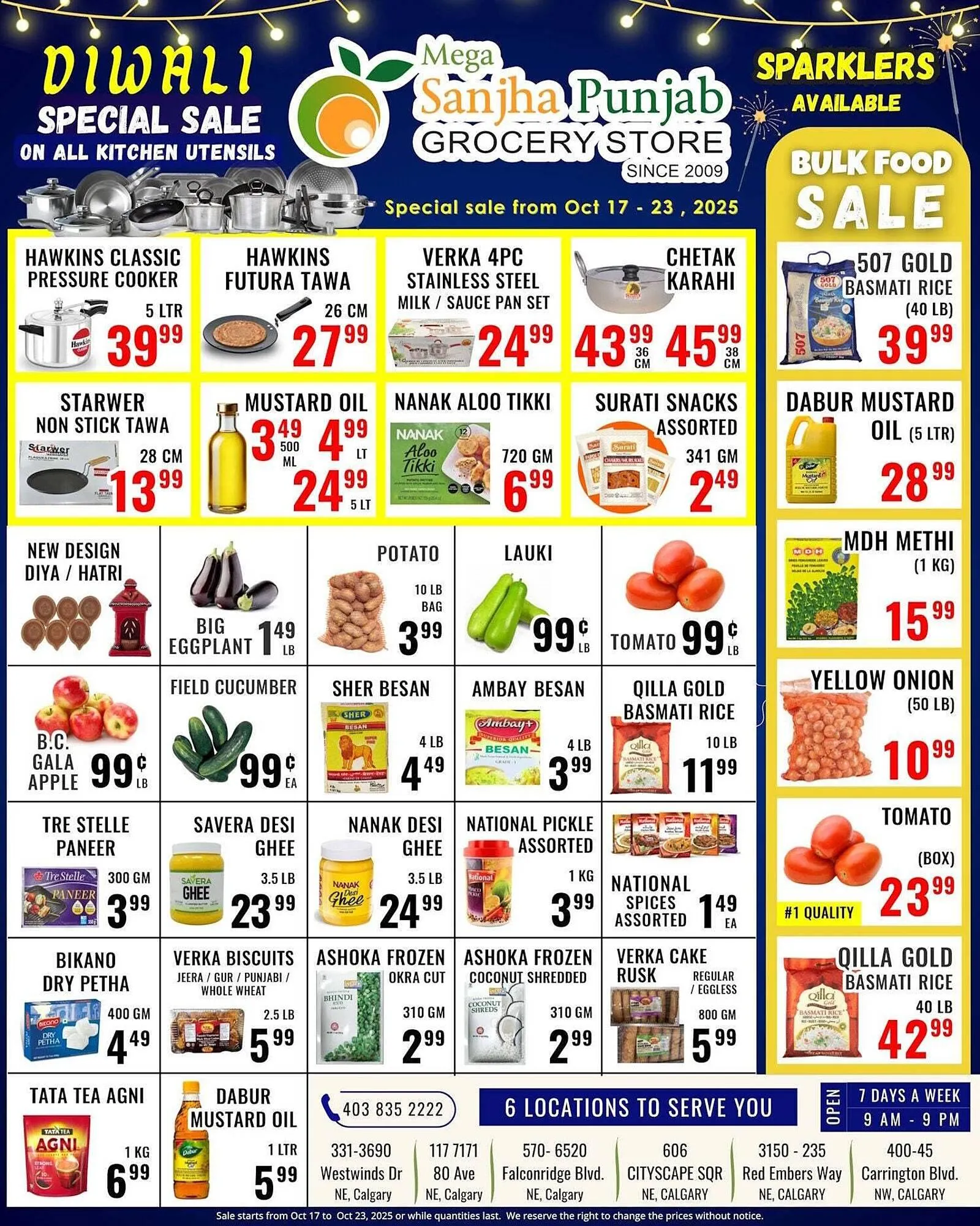 Mega Sanjha Punjab Grocery Store flyer from October 17 to October 31 2025 - flyer page 1