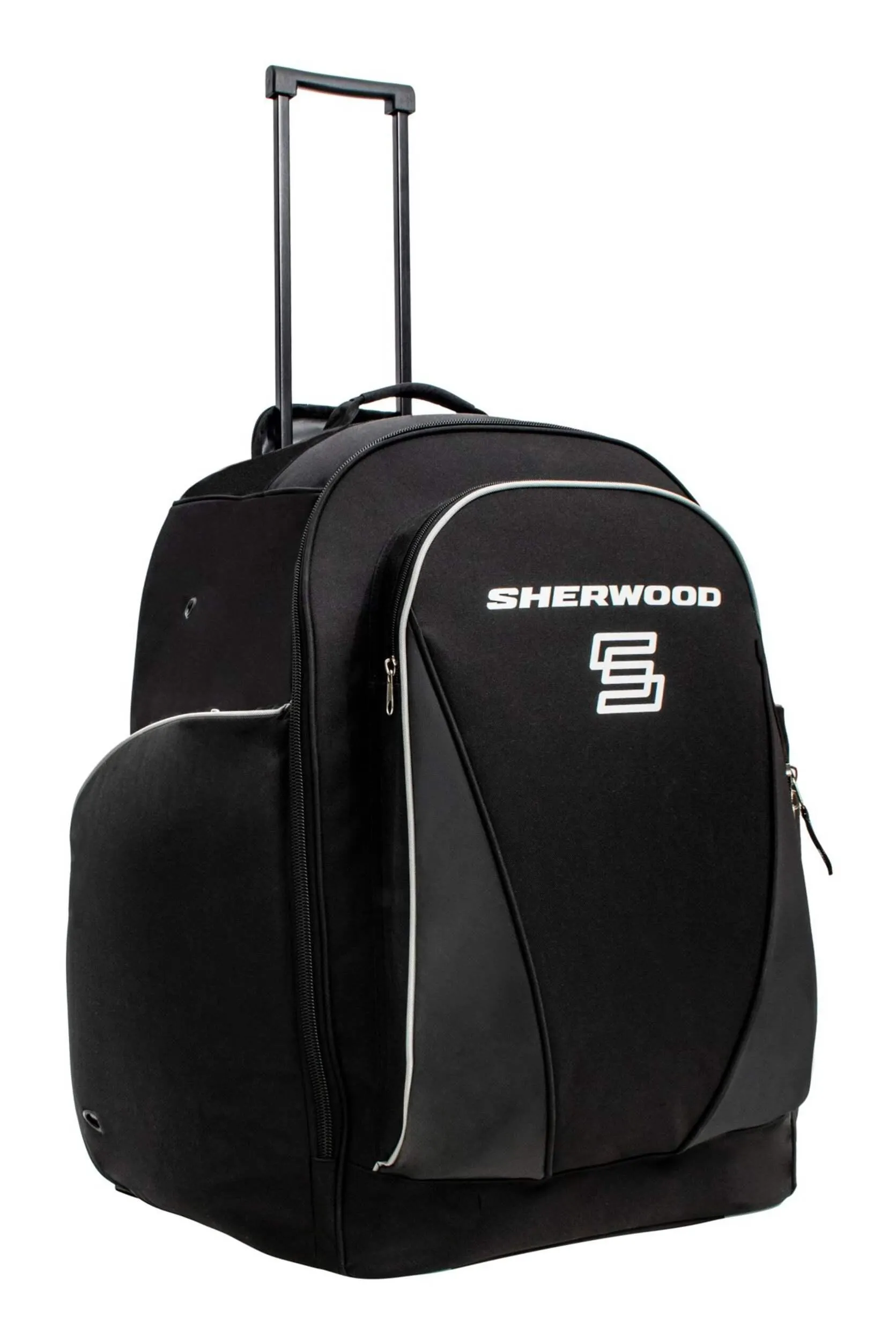 Sherwood Backpack Hockey Bag, Wheeled, Youth/Junior, Black, 25-in