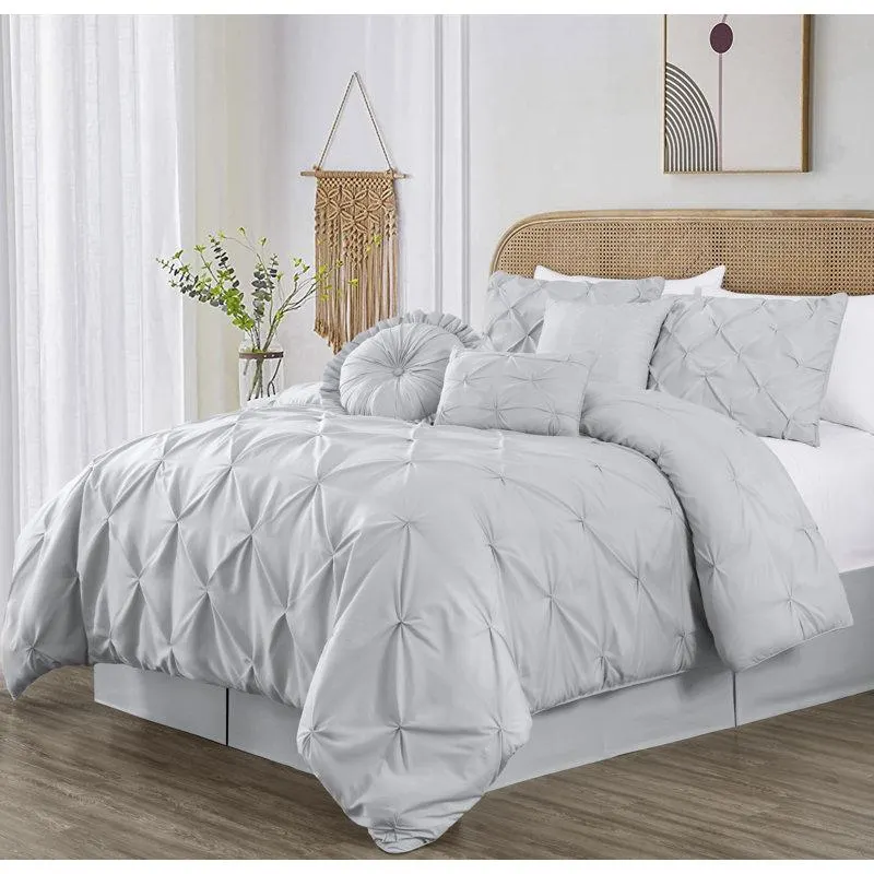 Sydney Pintuck Microfiber 7 Piece Comforter Set