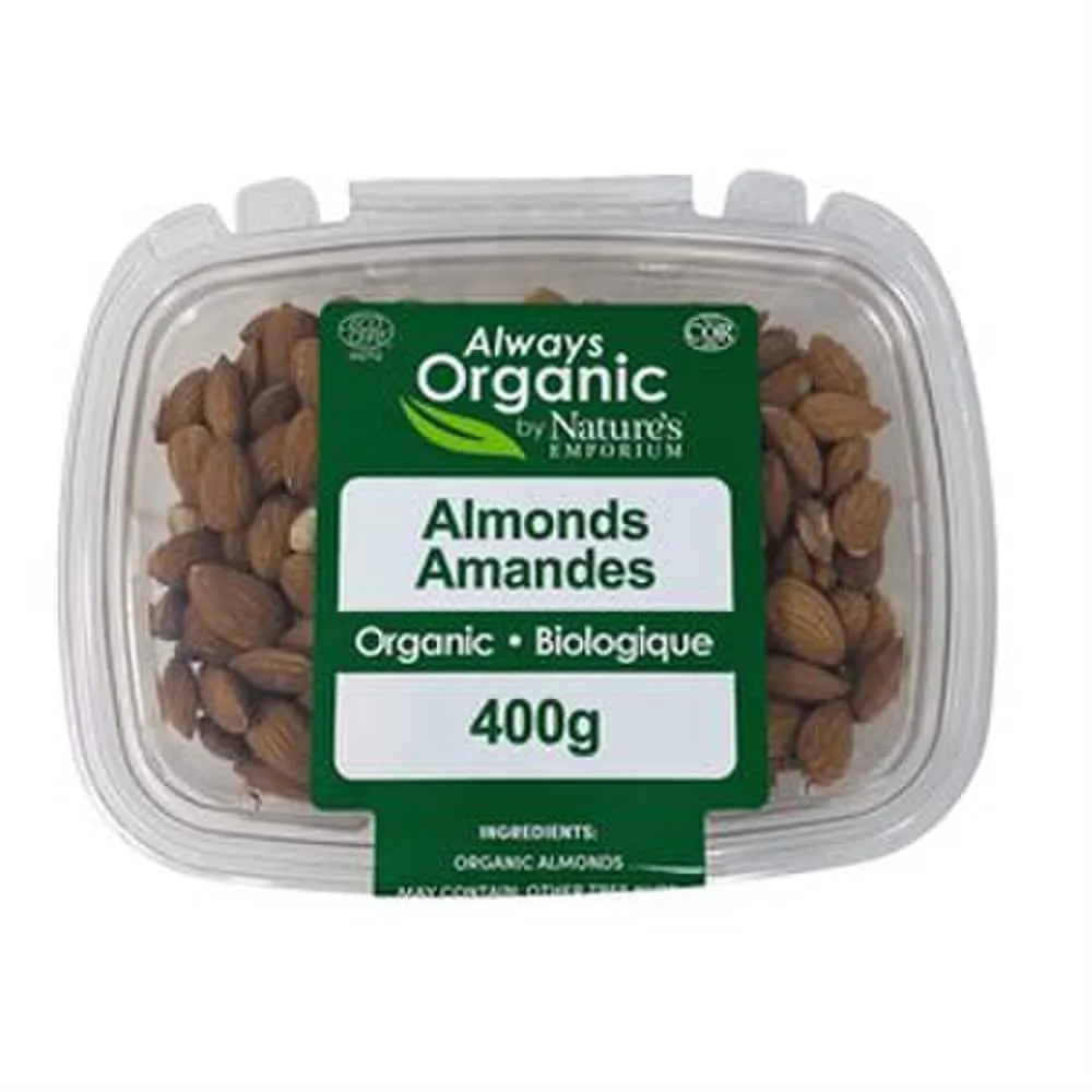Always Organic Almonds Raw Org Tub 400 g