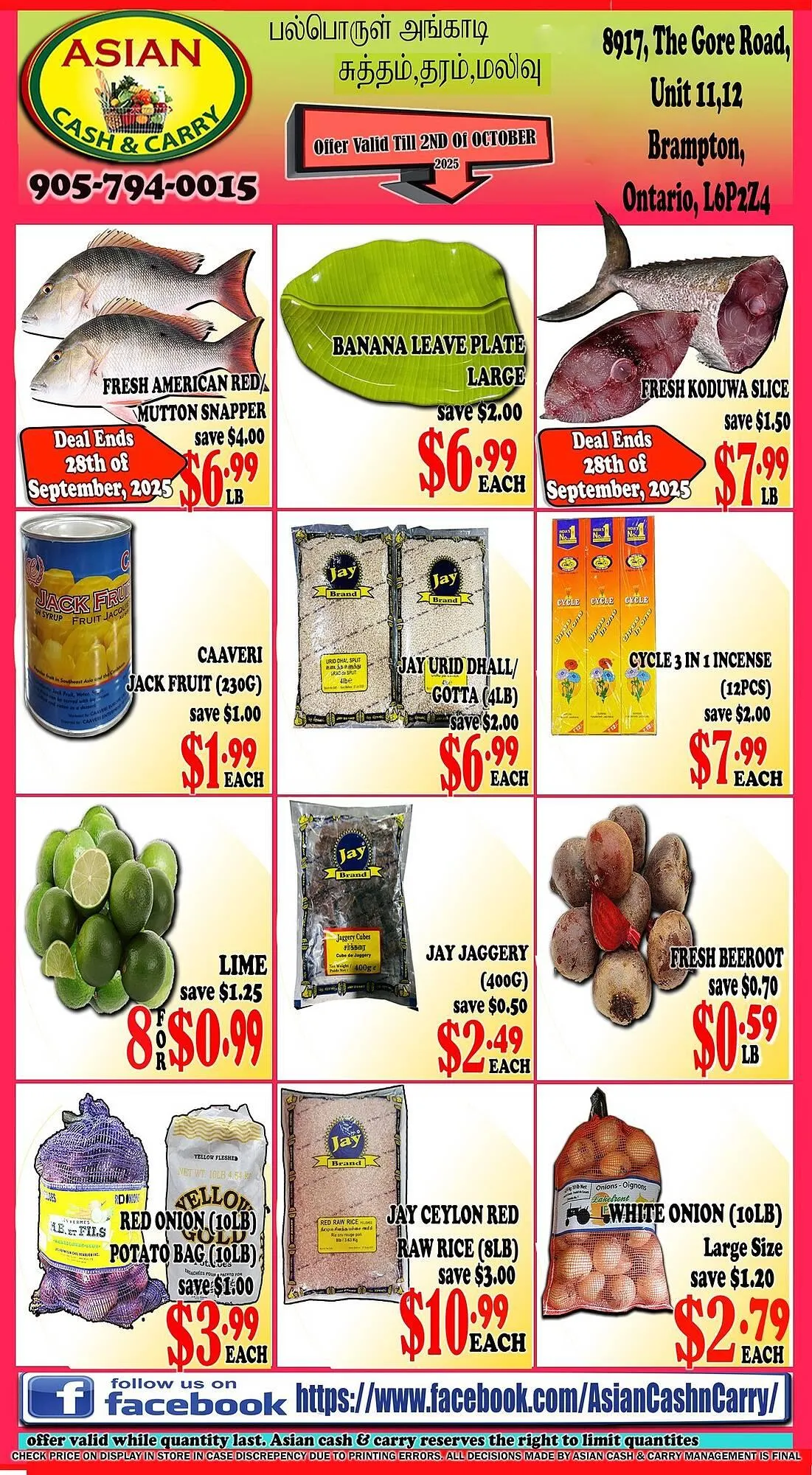 Asian Cash & Carry flyer from September 26 to October 2 2025 - flyer page 1