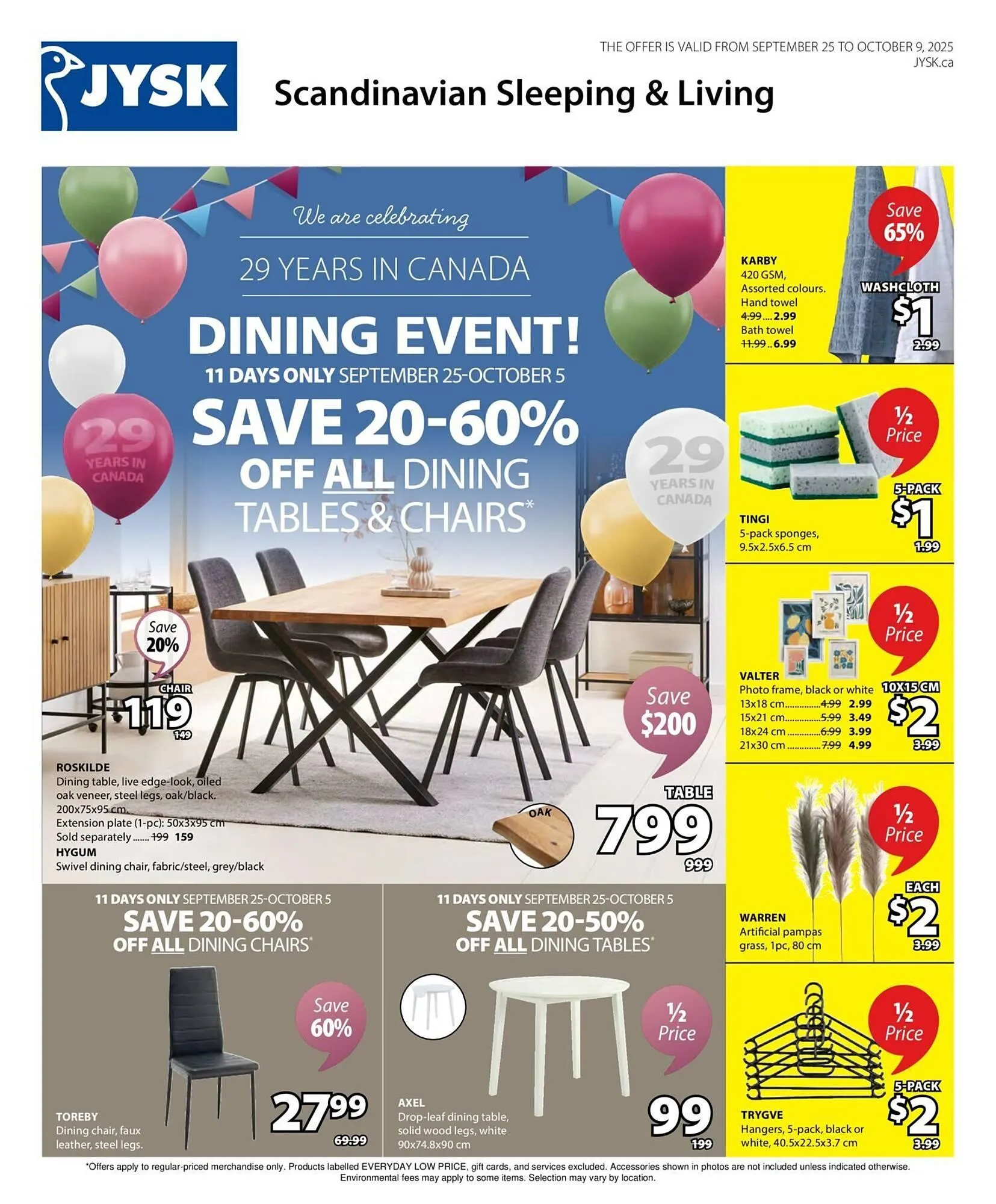 JYSK flyer from September 26 to October 3 2025 - flyer page 1