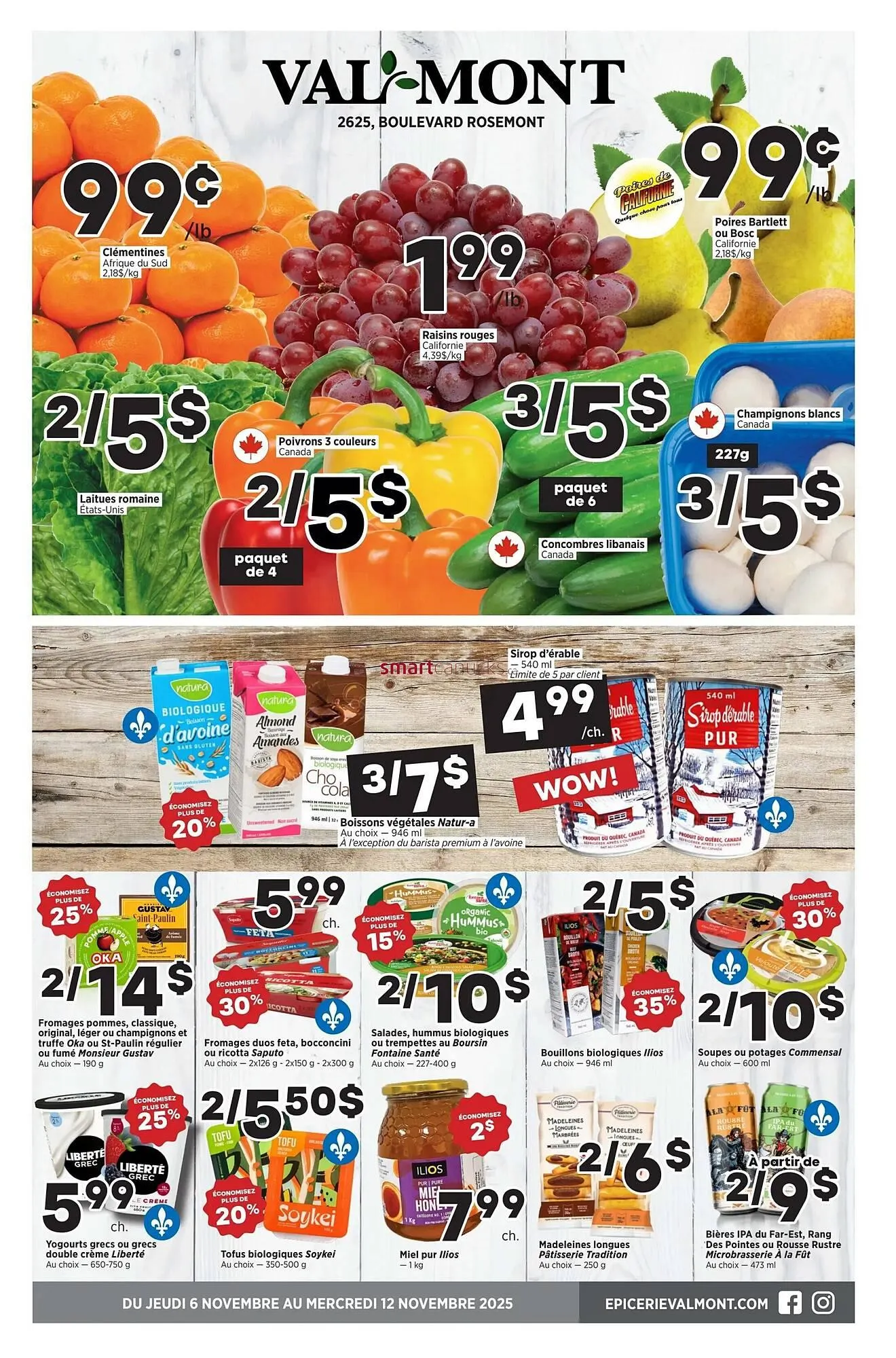 Val-Mont flyer from November 6 to November 12 2025 - flyer page 1