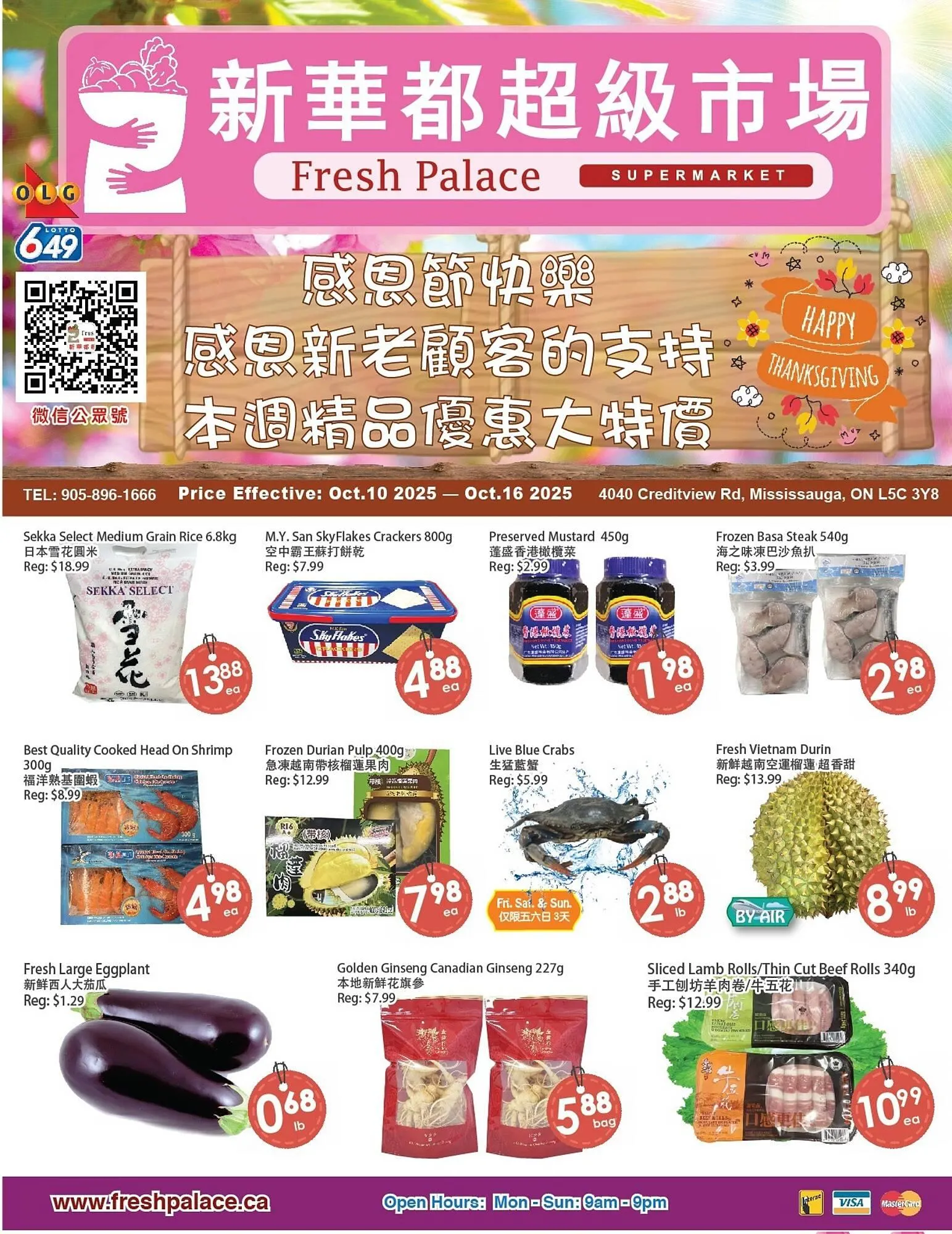 Fresh Palace Supermarket flyer from October 10 to October 16 2025 - flyer page 1