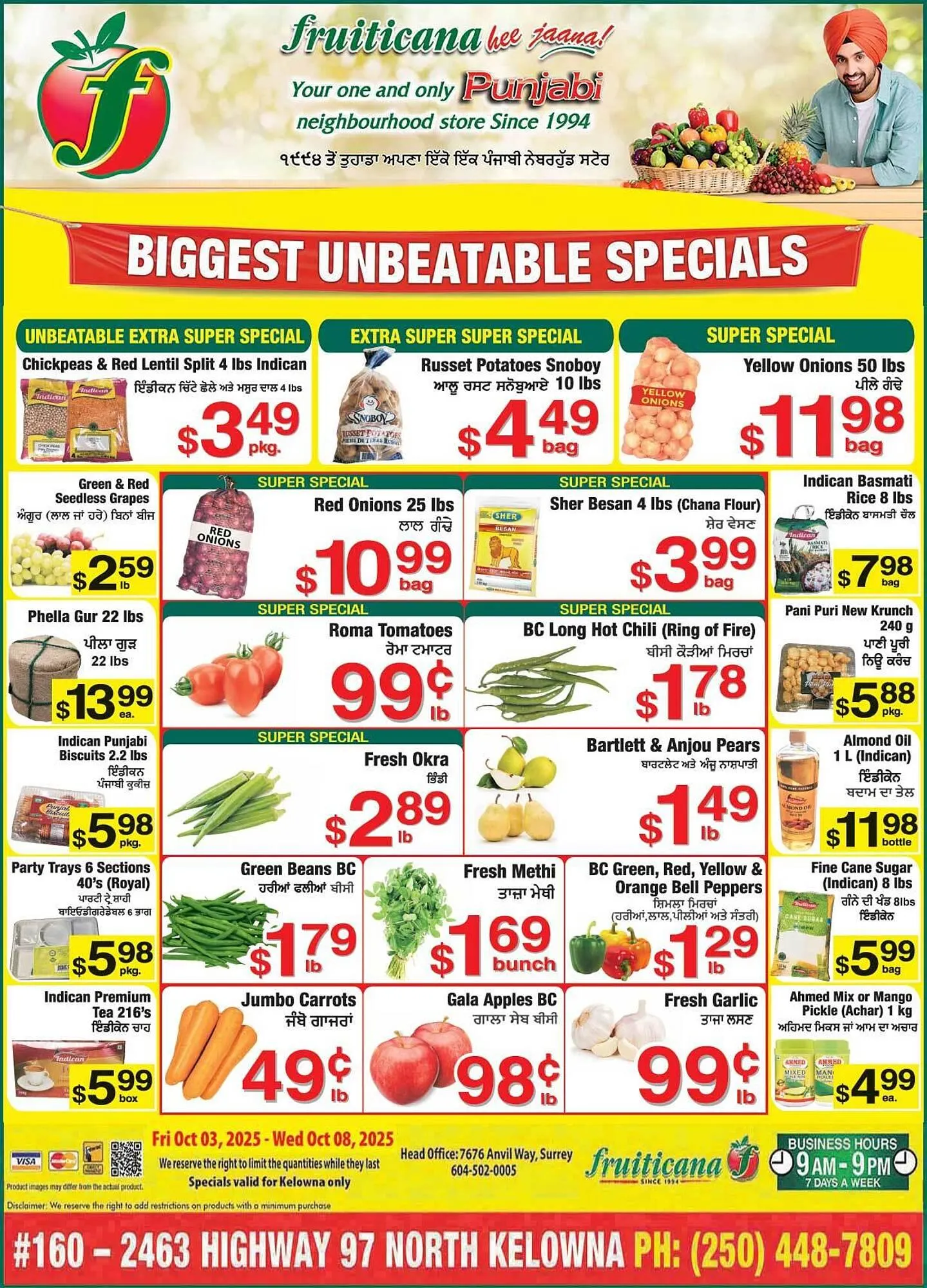 Fruiticana flyer from October 3 to October 8 2025 - flyer page 1