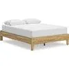 Bermacy Queen Platform Bed - Light Brown