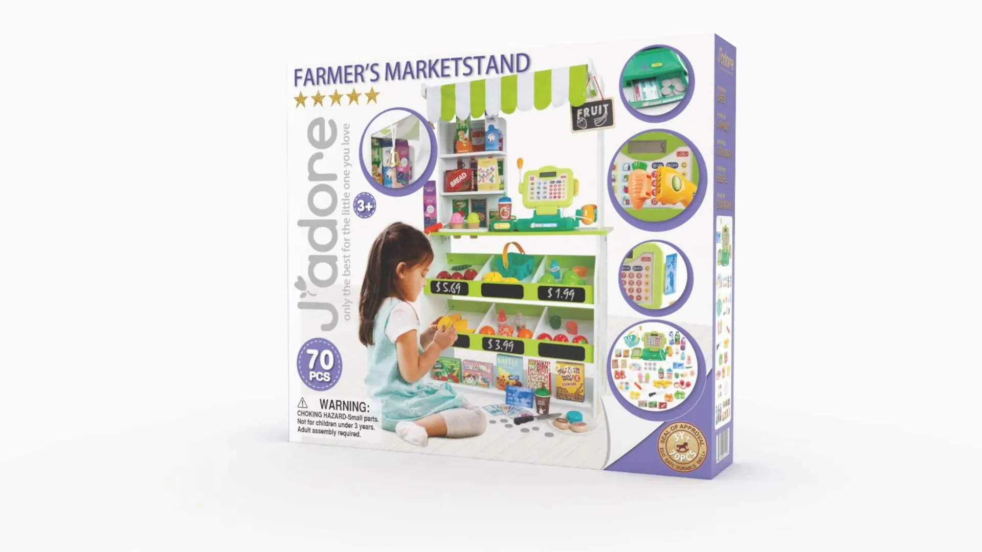 Just My Style J'adore Grocery Mart Imaginative Playset, 69-pc