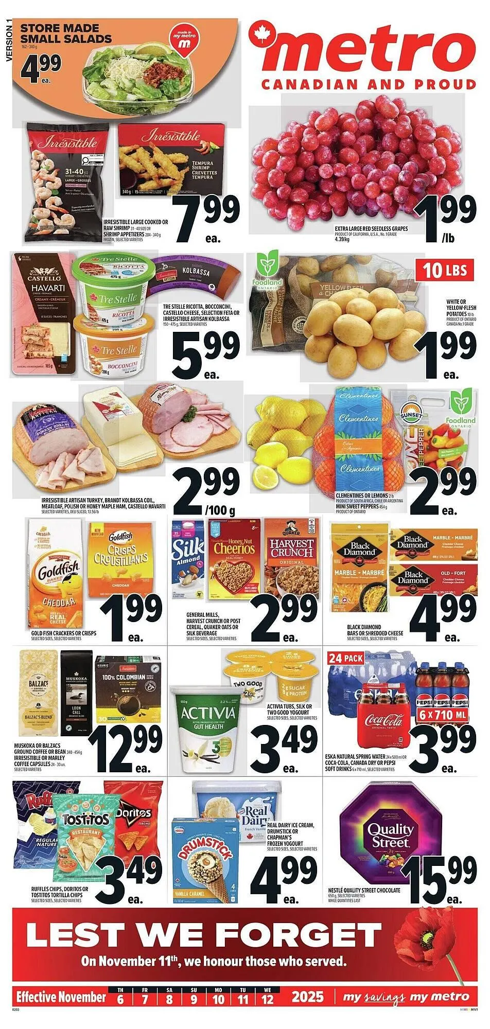 Metro flyer from November 6 to November 13 2025 - flyer page 1