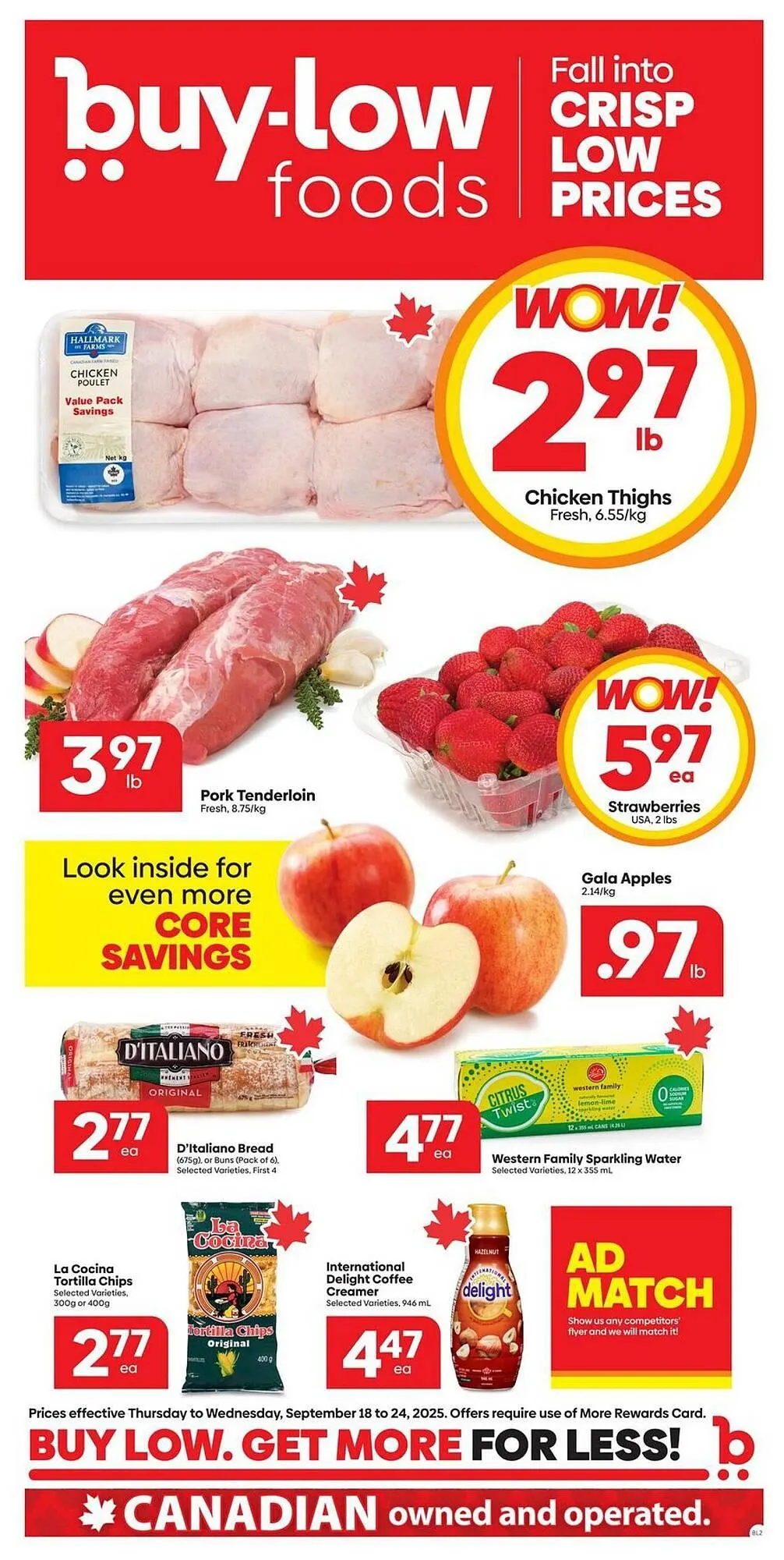 Buy-Low Foods flyer from September 18 to September 24 2025 - flyer page 1