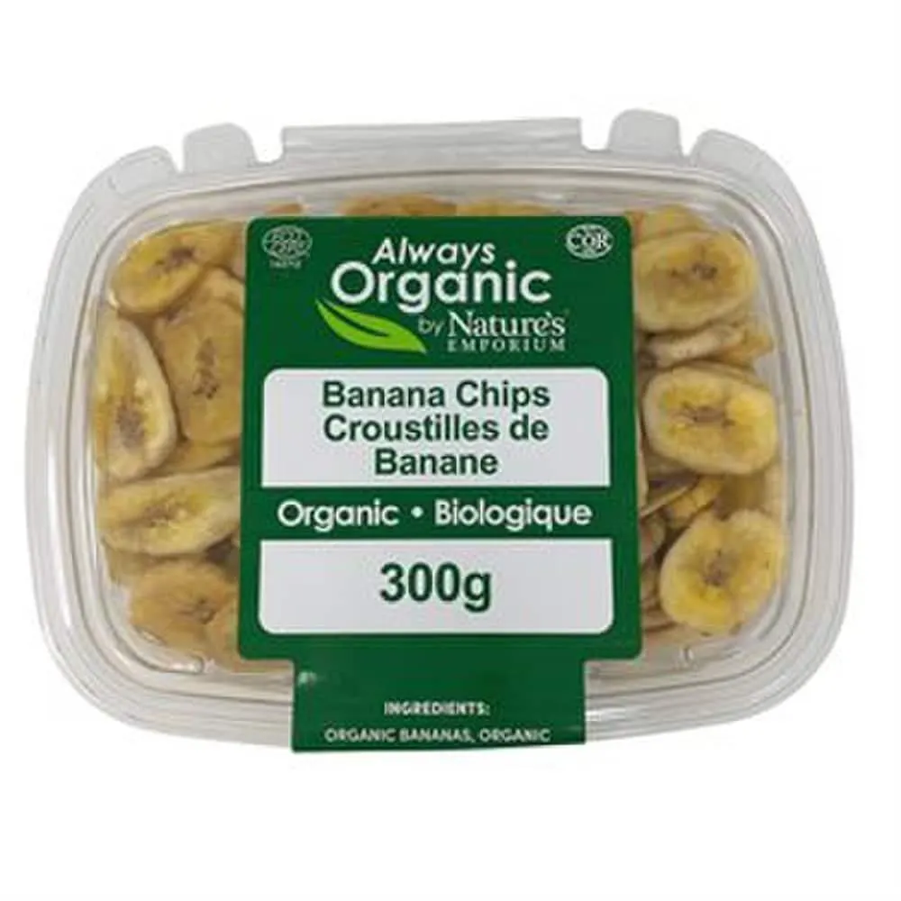 Always Organic Banana Chips Org Tub 300 g