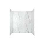 Passage 32 in. x 60 in. 4-Piece Glue-Up Alcove Shower Wall in Serene Marble