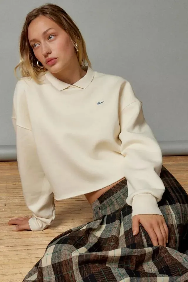 BDG Collared Pullover Sweatshirt
