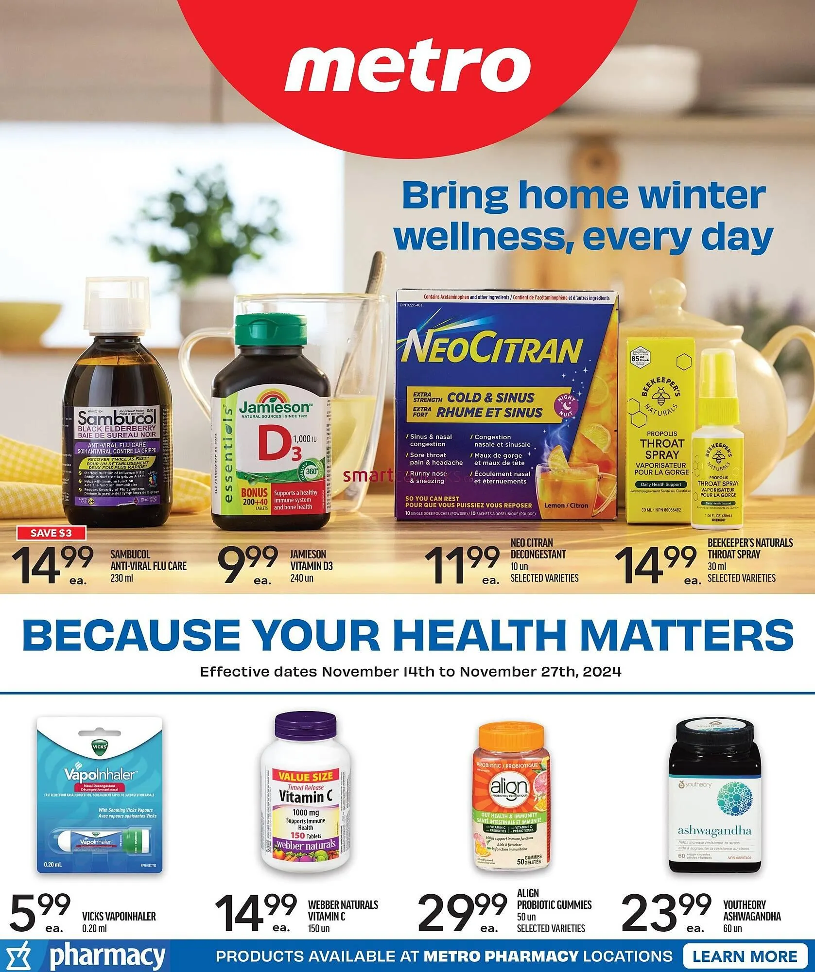 Metro flyer from November 14 to November 20 2024 - flyer page 1