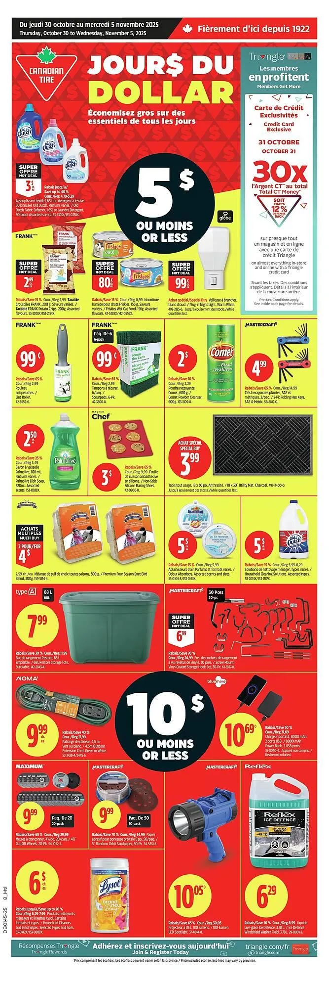 Canadian Tire flyer from October 30 to December 5 2025 - flyer page 1