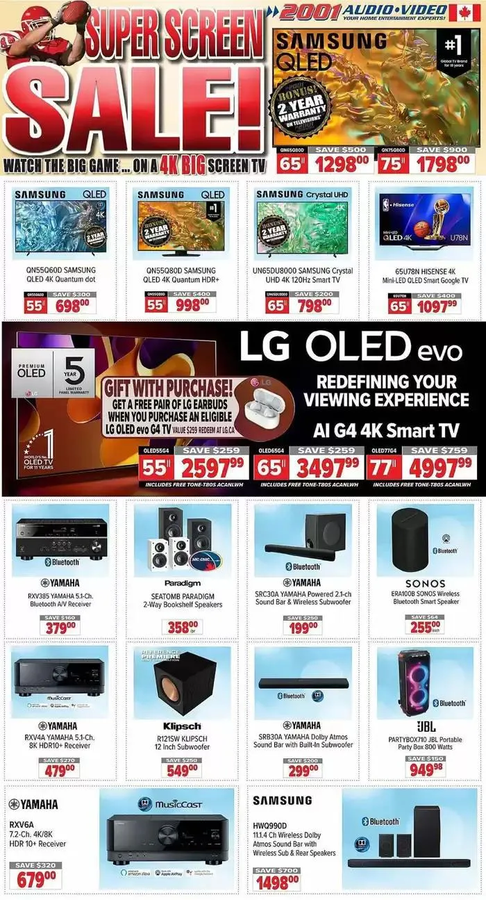 2001 Audio Video weekly flyer from January 31 to February 7 2025 - flyer page 1
