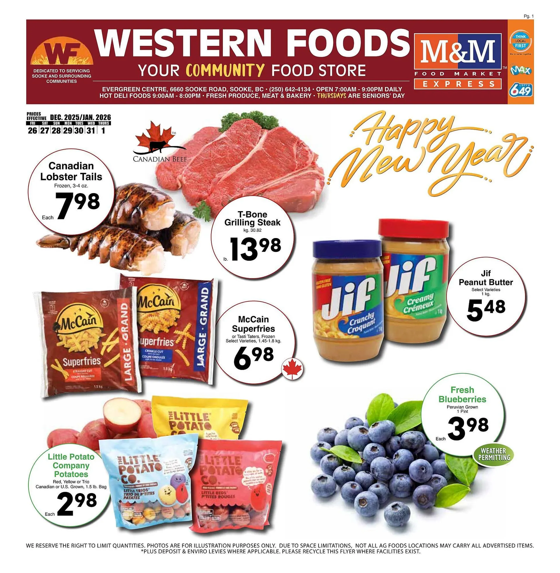 Western Foods flyer from December 26 to January 1 2026 - flyer page 1