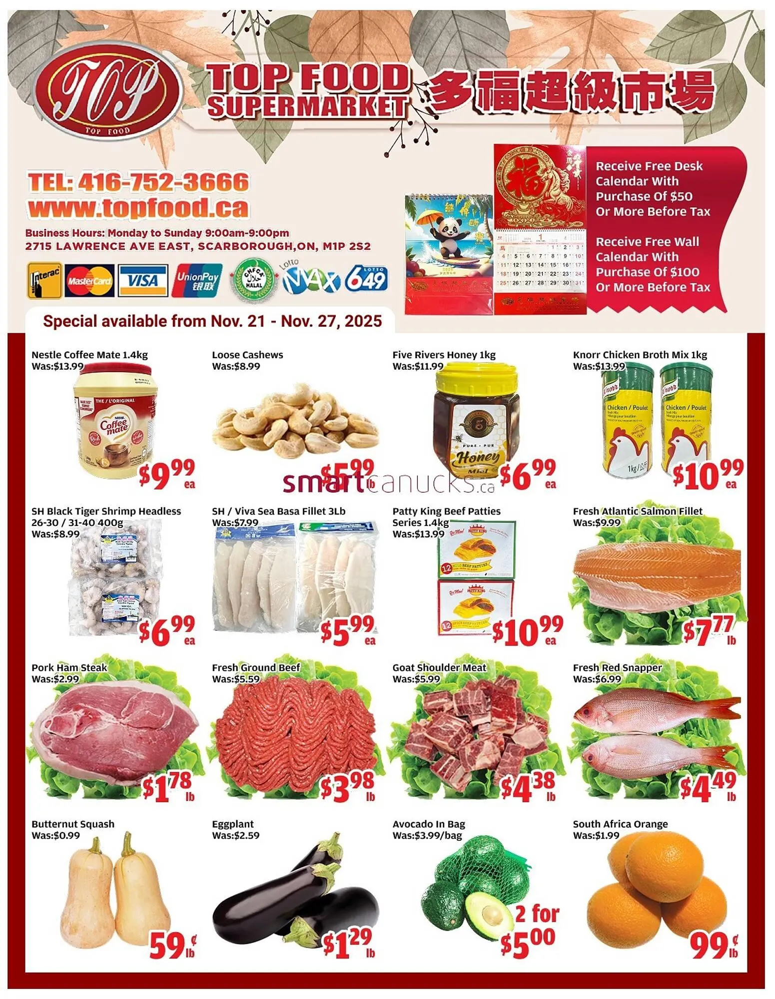 Top Food Supermarket flyer from November 21 to November 27 2025 - flyer page 1