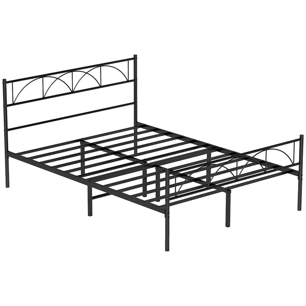 Full Bed Frame Metal Platform Bed Frame with Headboard