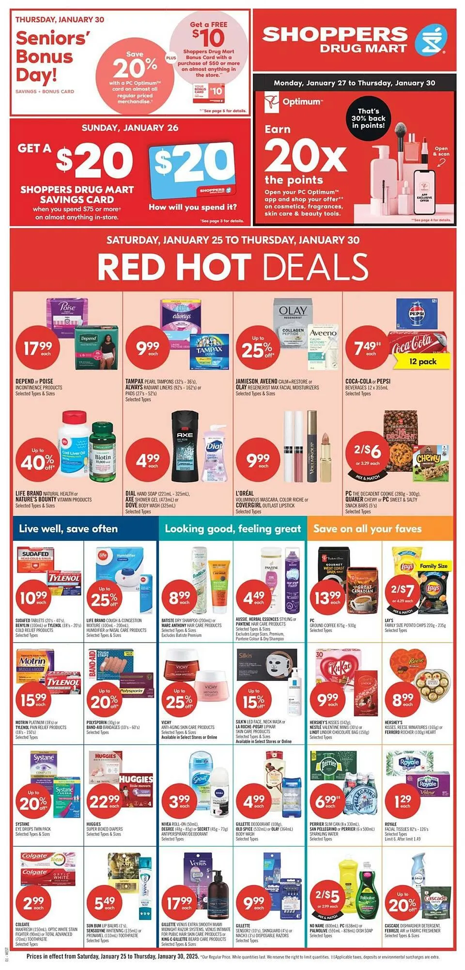 Shoppers Drug Mart flyer from January 23 to January 30 2025 - flyer page 1