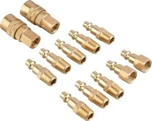 12 pc 1/4 in. M-Style Air Quick-Coupler/Plug Set
