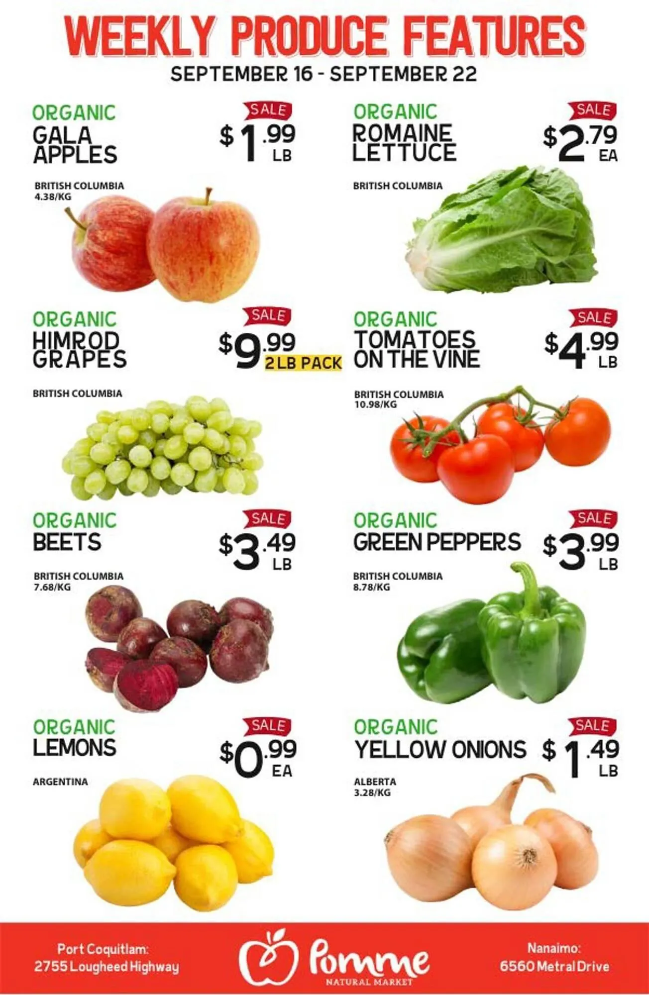 Pomme Natural Market flyer from September 16 to September 22 2025 - flyer page 1