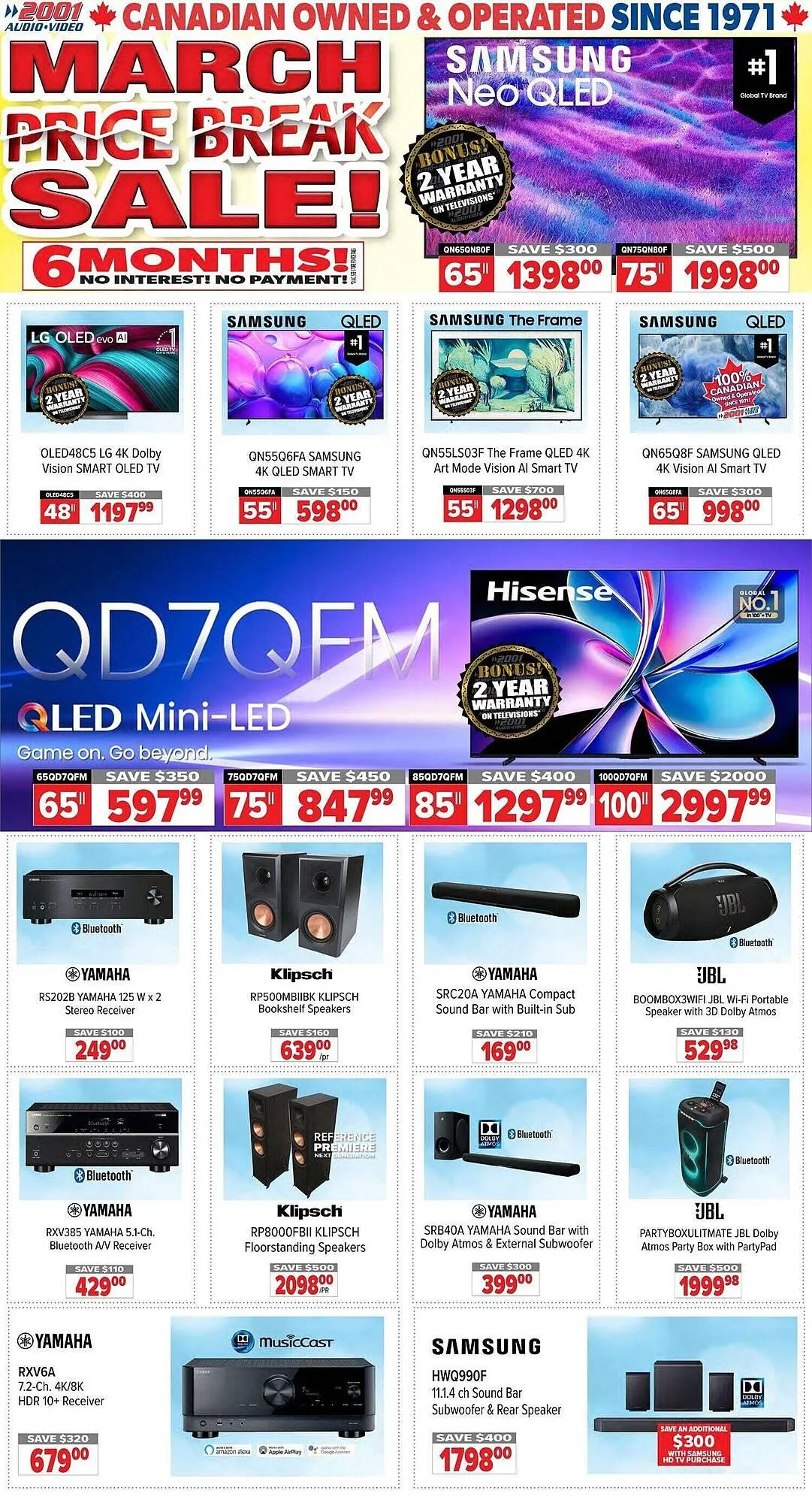 2001 Audio Video flyer from March 13 to March 19 2026 - flyer page 1