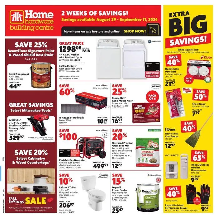 Current special promotions from August 29 to September 11 2024 - flyer page 1