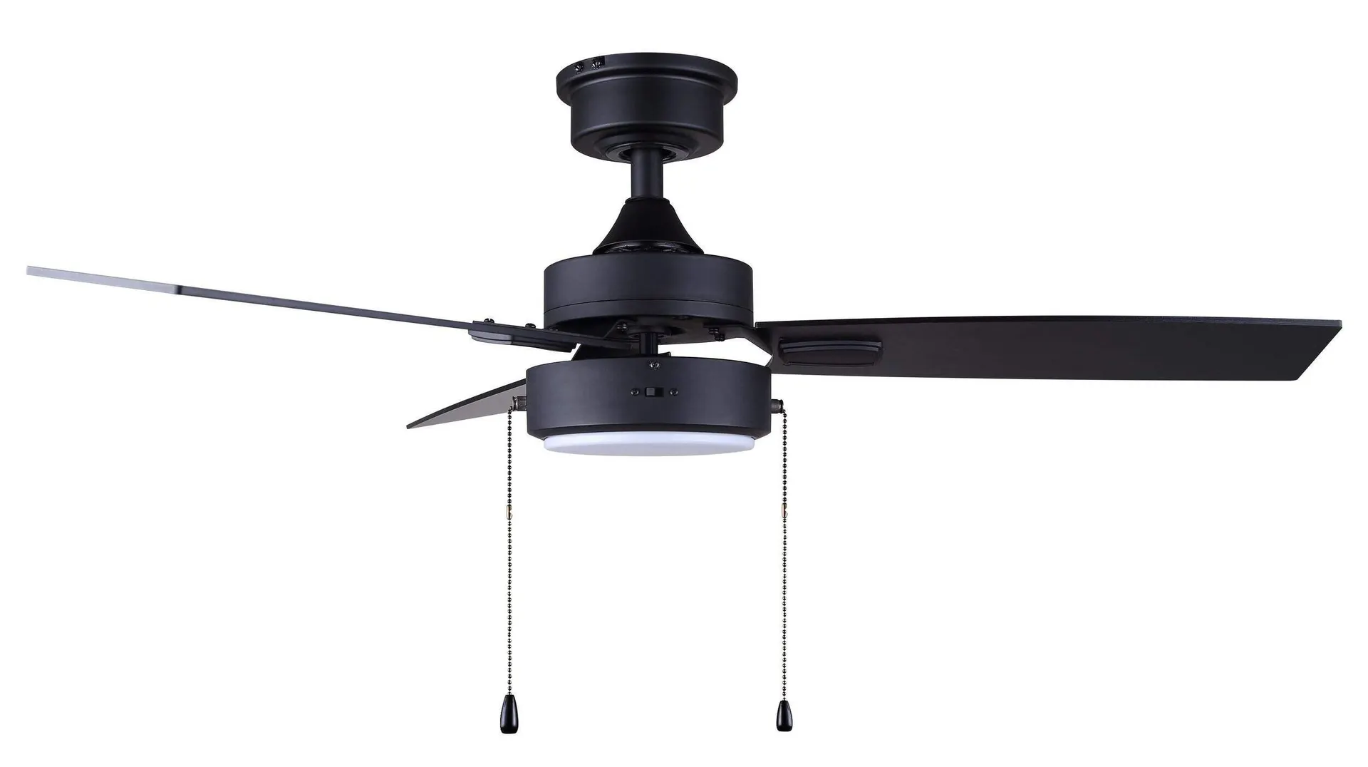 Canarm Kolt 42-in 3-Blade 3 Speeds LED Ceiling Fans with Pull Chains, Black