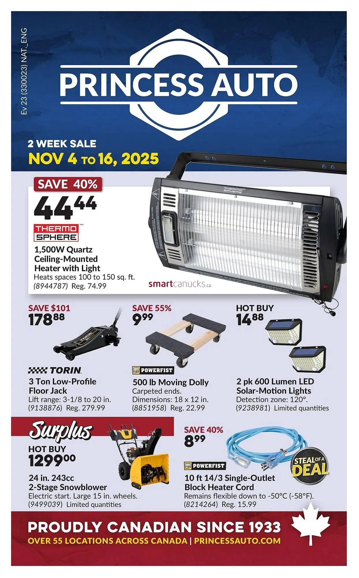 Princess Auto flyer from October 30 to November 5 2025 - flyer page 1