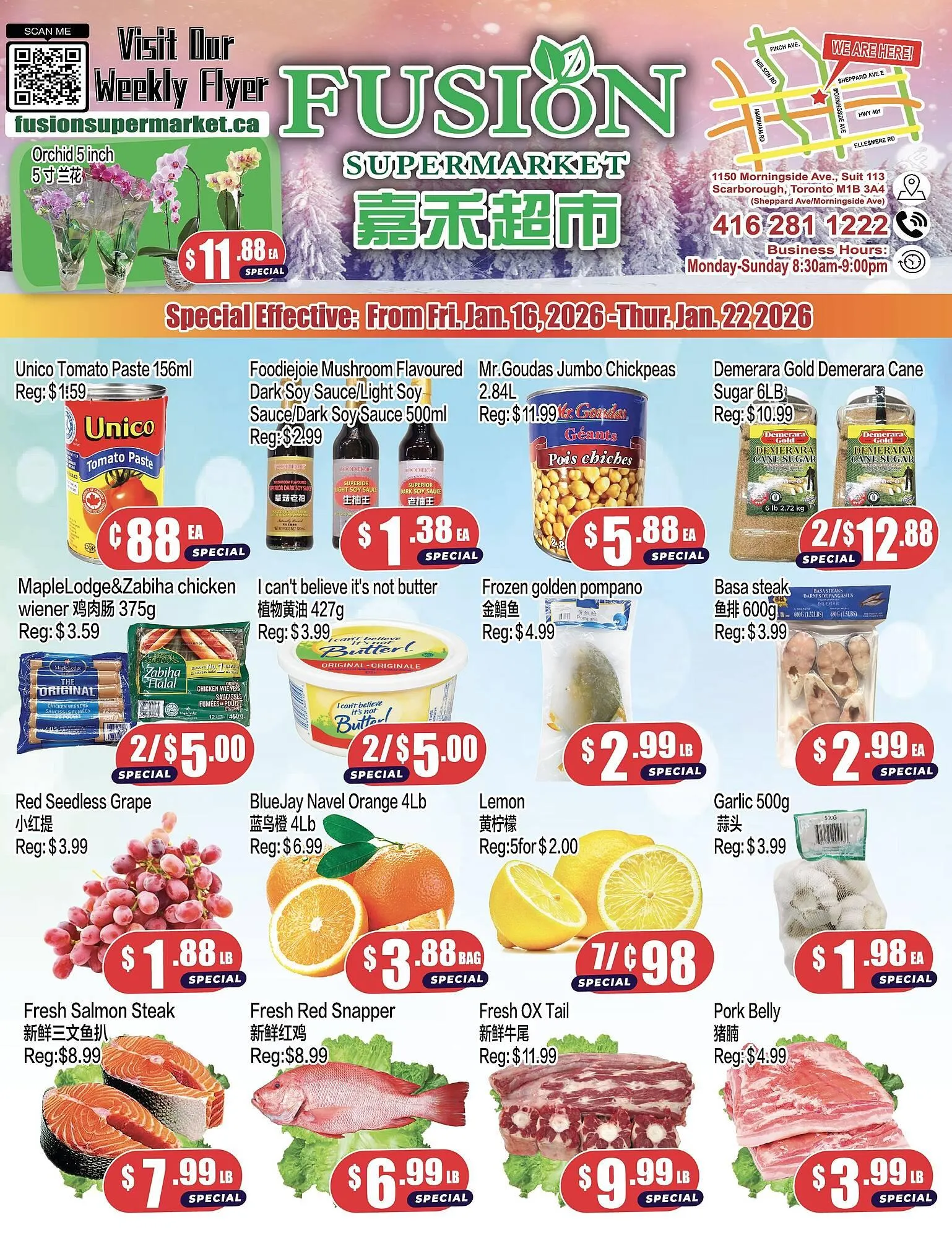 Fusion Supermarket flyer from January 16 to January 22 2026 - flyer page 1