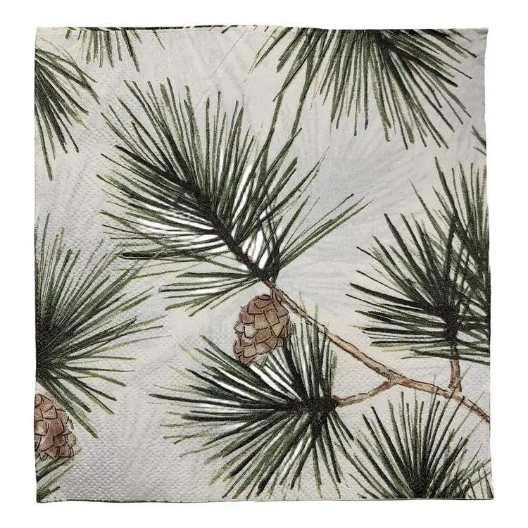Bouclair Nordic Bliss Pine Tree Napkin Beige 33 x 33 cm
