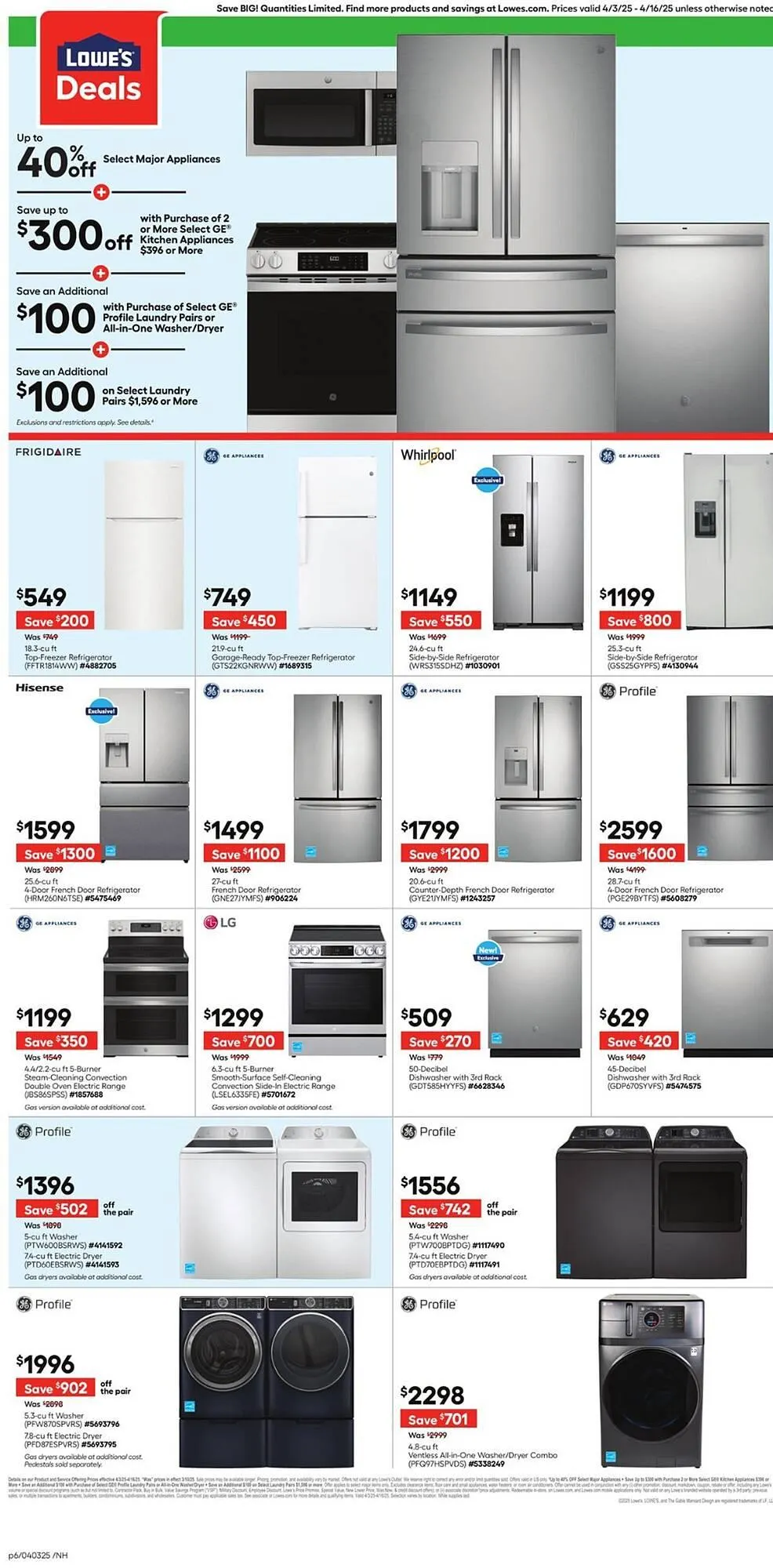 Lowe's flyer from April 3 to April 16 2025 - flyer page 6