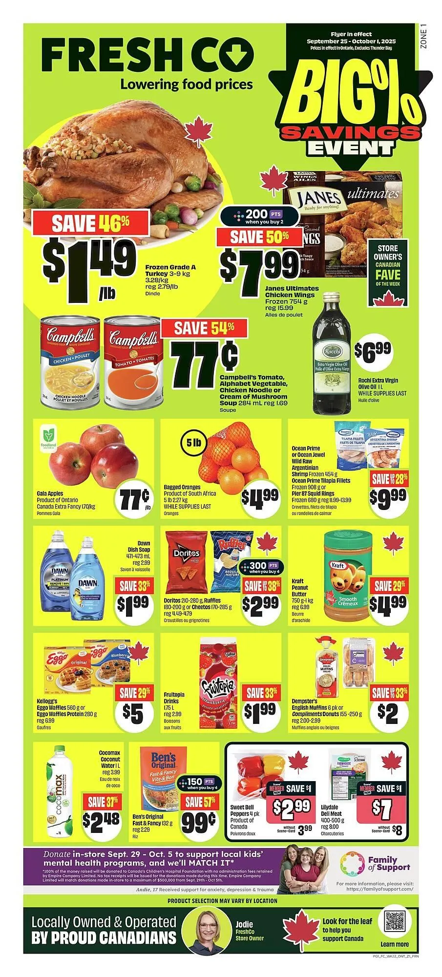 FreshCo flyer from September 26 to October 17 2025 - flyer page 1