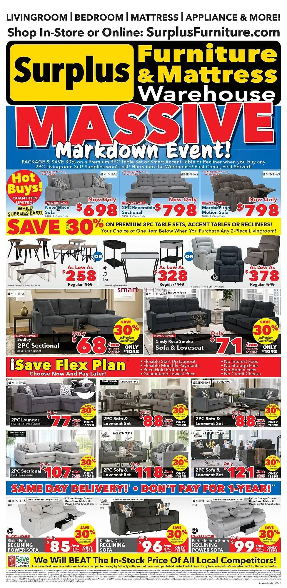 Surplus Furniture flyer from October 8 to October 14 2025 - flyer page 1