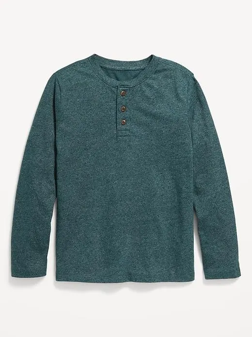 Softest Long-Sleeve Henley T-Shirt for Boys