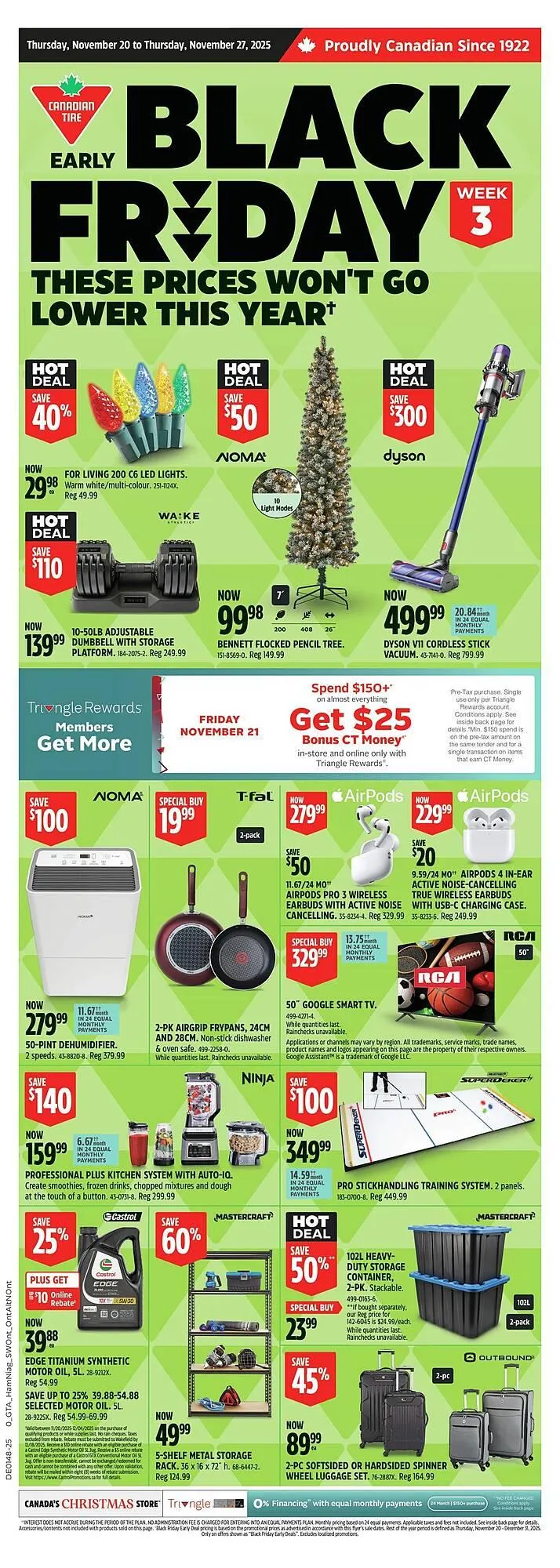 Canadian Tire flyer from November 20 to November 28 2025 - flyer page 1