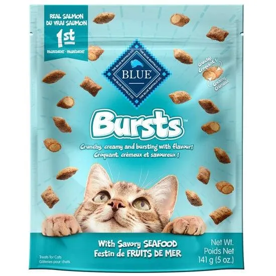Bursts filled cat treats, seafood