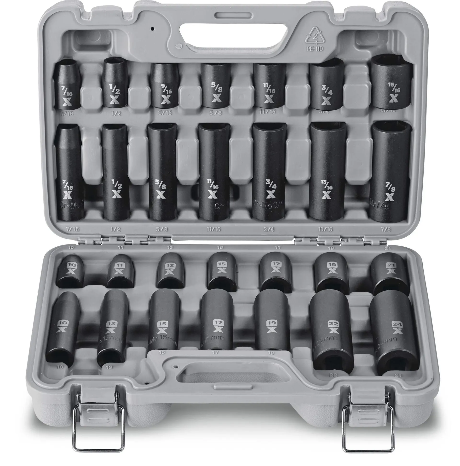MAXIMUM 1/2-in Drive Professional Grade Impact Socket Set, 28-pc, CRMO