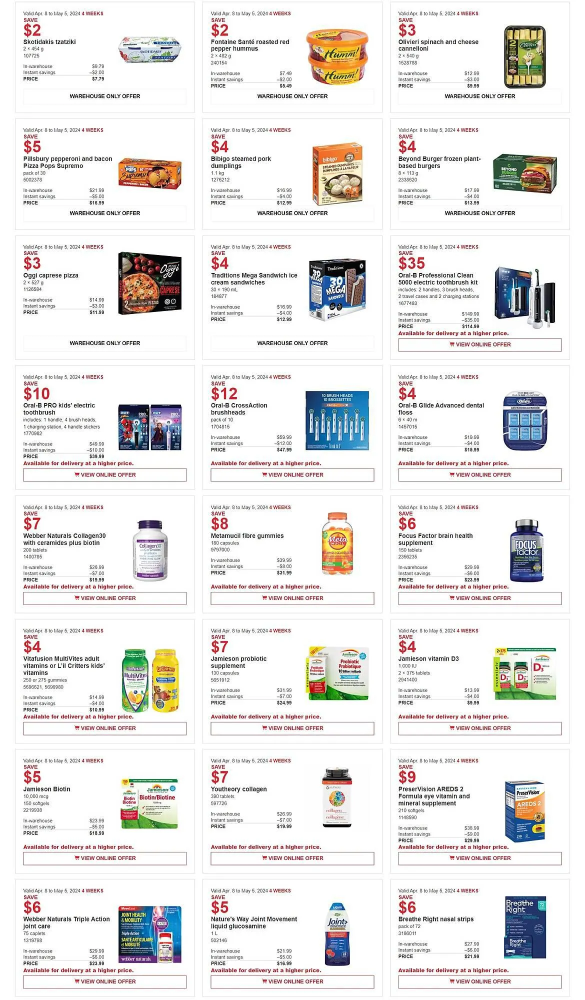 Costco flyer from April 8 to May 5 2024 - flyer page 3