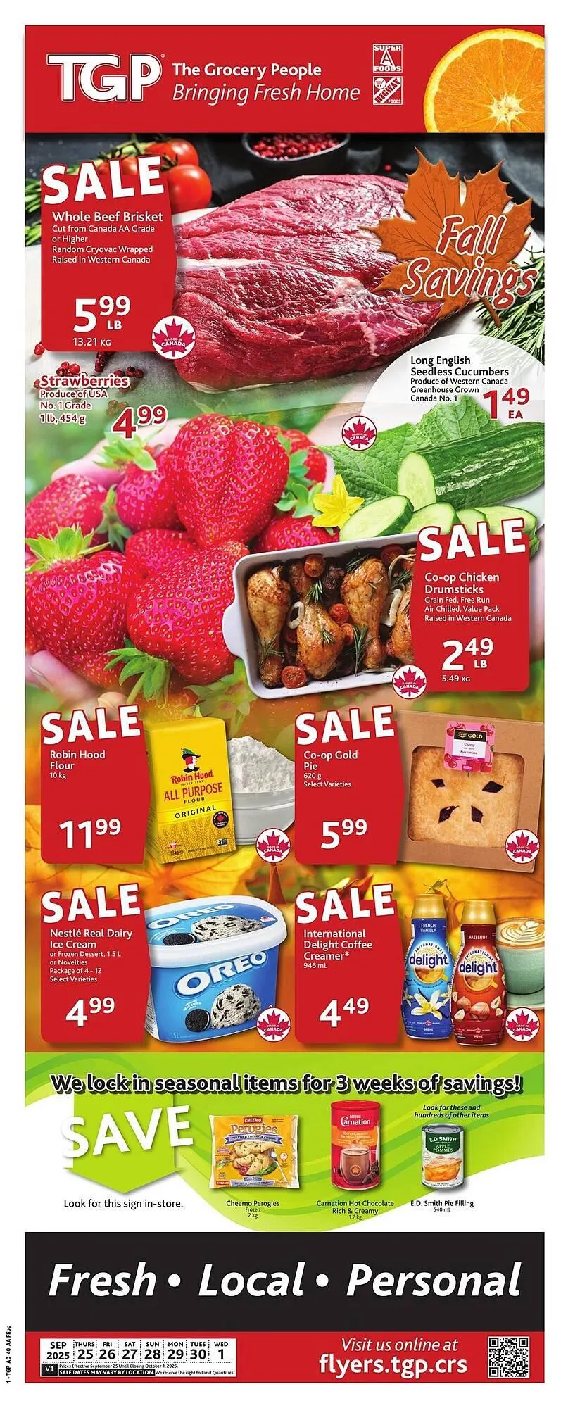TGP The Grocery People flyer from September 25 to October 1 2025 - flyer page 1