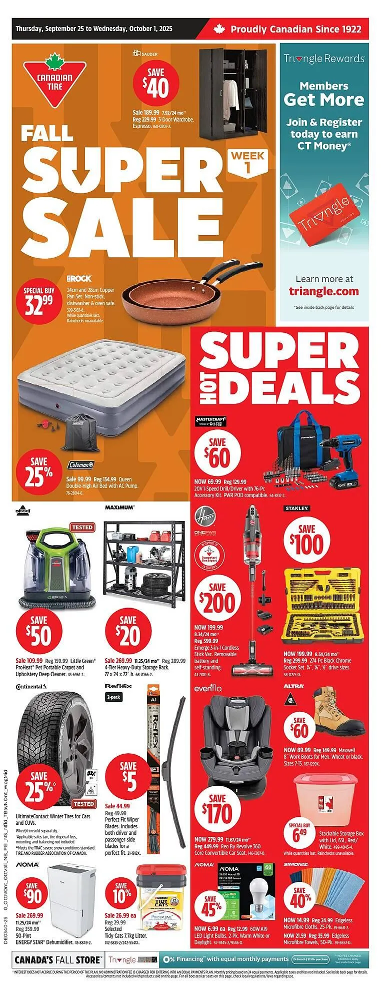 Canadian Tire flyer from September 25 to October 1 2025 - flyer page 1