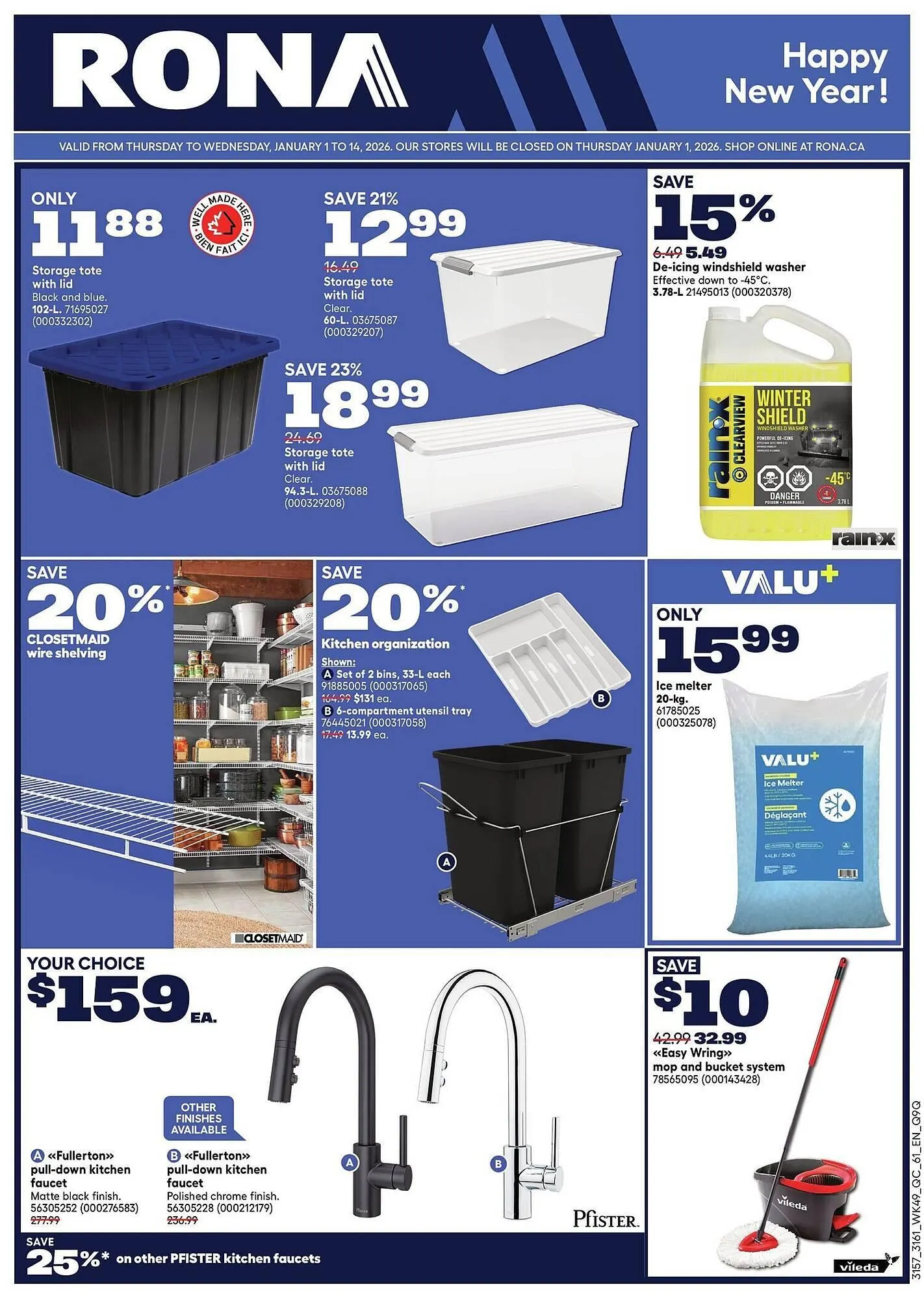 RONA flyer from December 31 to February 1 2026 - flyer page 1