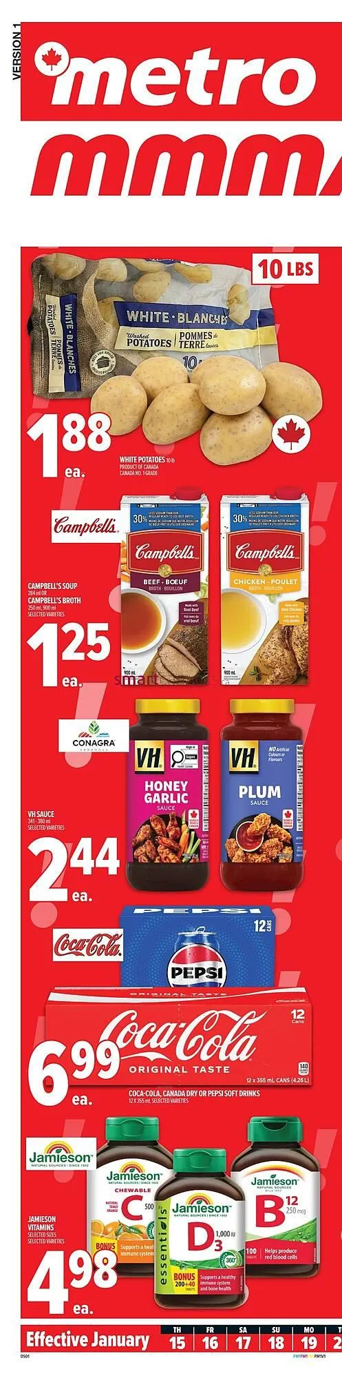 Metro flyer from January 15 to January 21 2026 - flyer page 1