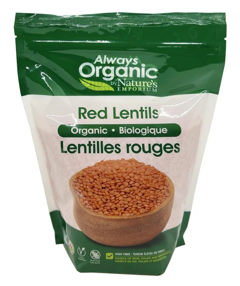 Always Organic Lentils Red Split Org 907g