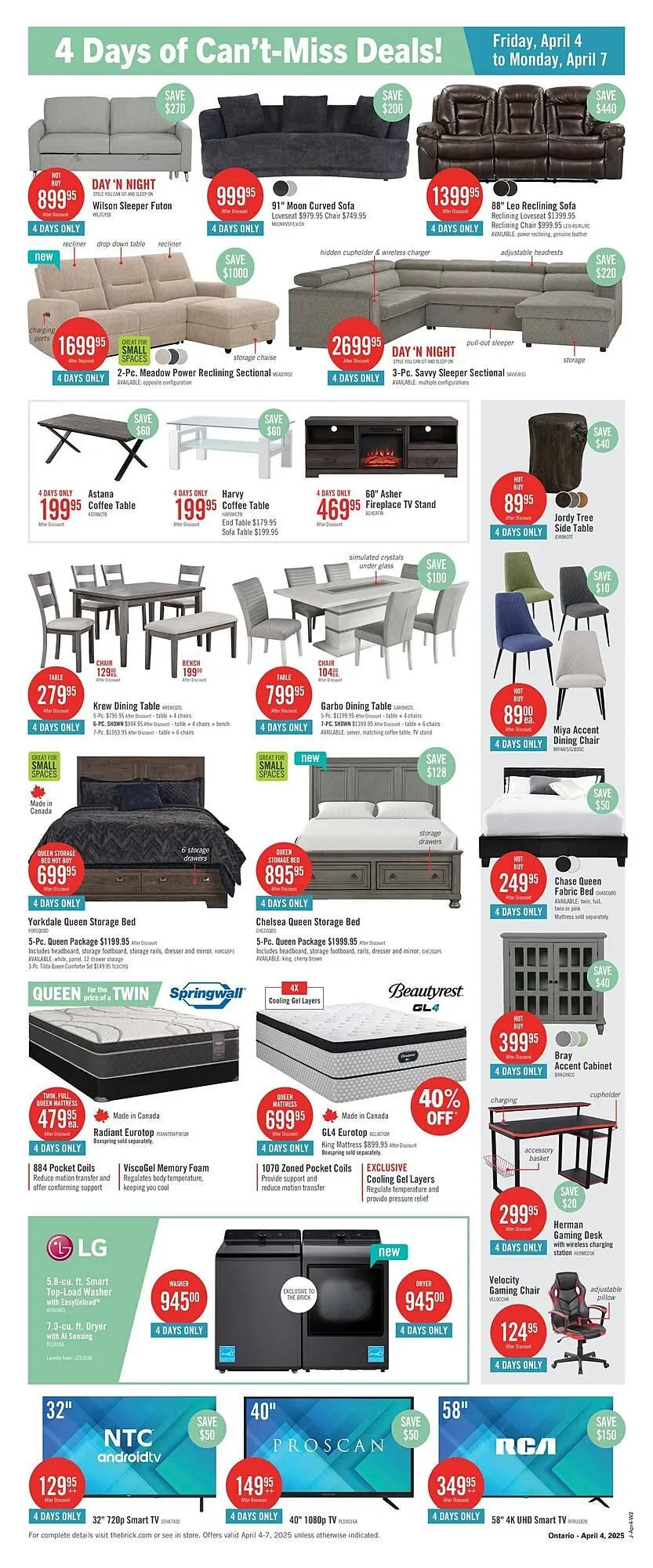 The Brick flyer from April 1 to April 18 2025 - flyer page 2