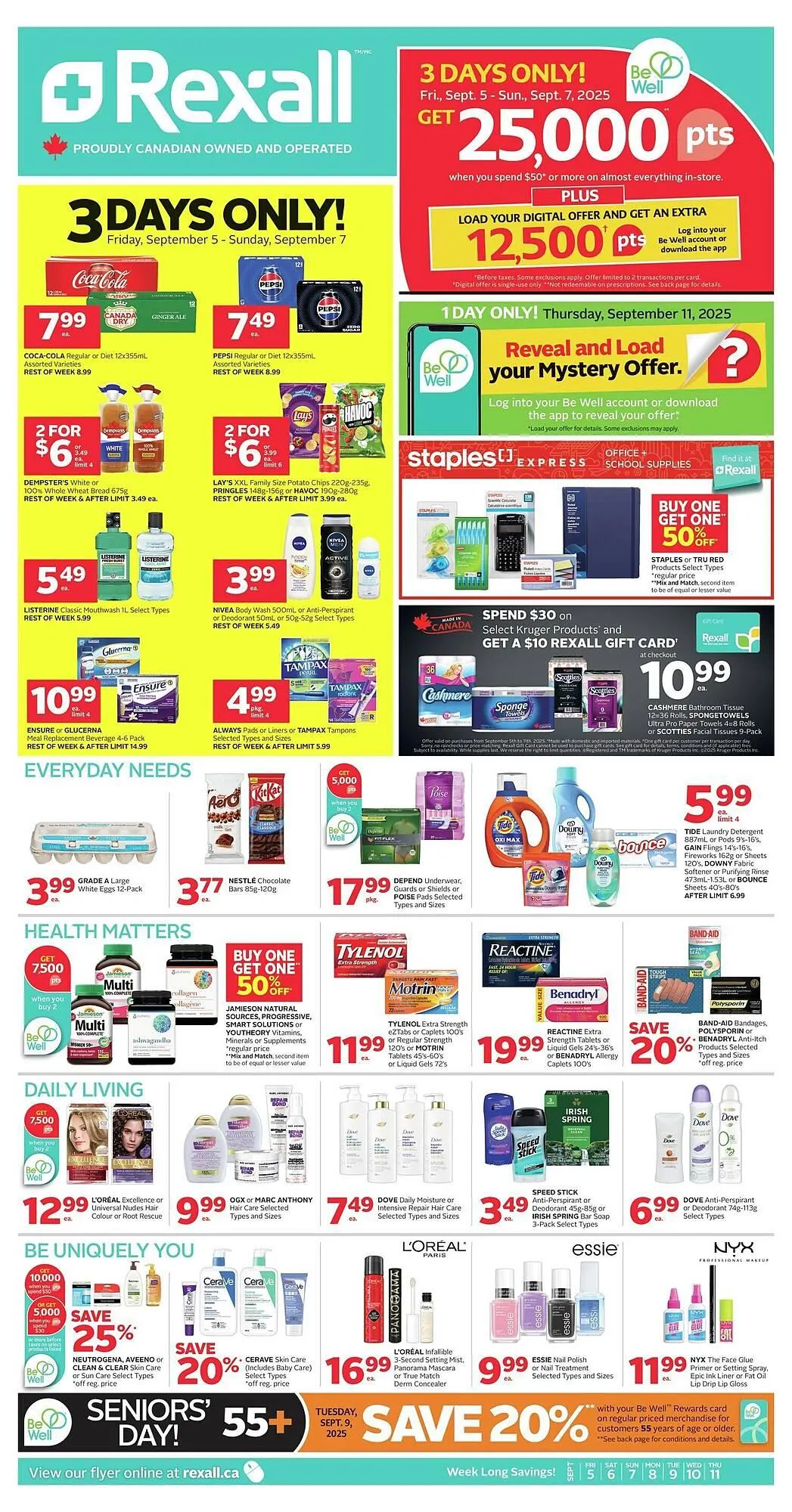 Rexall flyer from September 4 to September 11 2025 - flyer page 1
