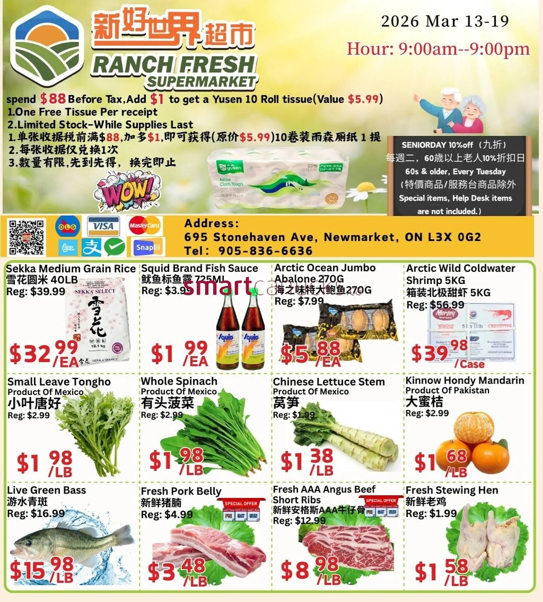Ranch Fresh Supermarket flyer from March 13 to March 19 2026 - flyer page 1