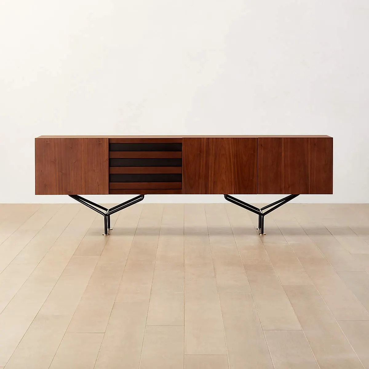 Paraggi Walnut Wood Credenza 86.25" by Gianfranco Frattini